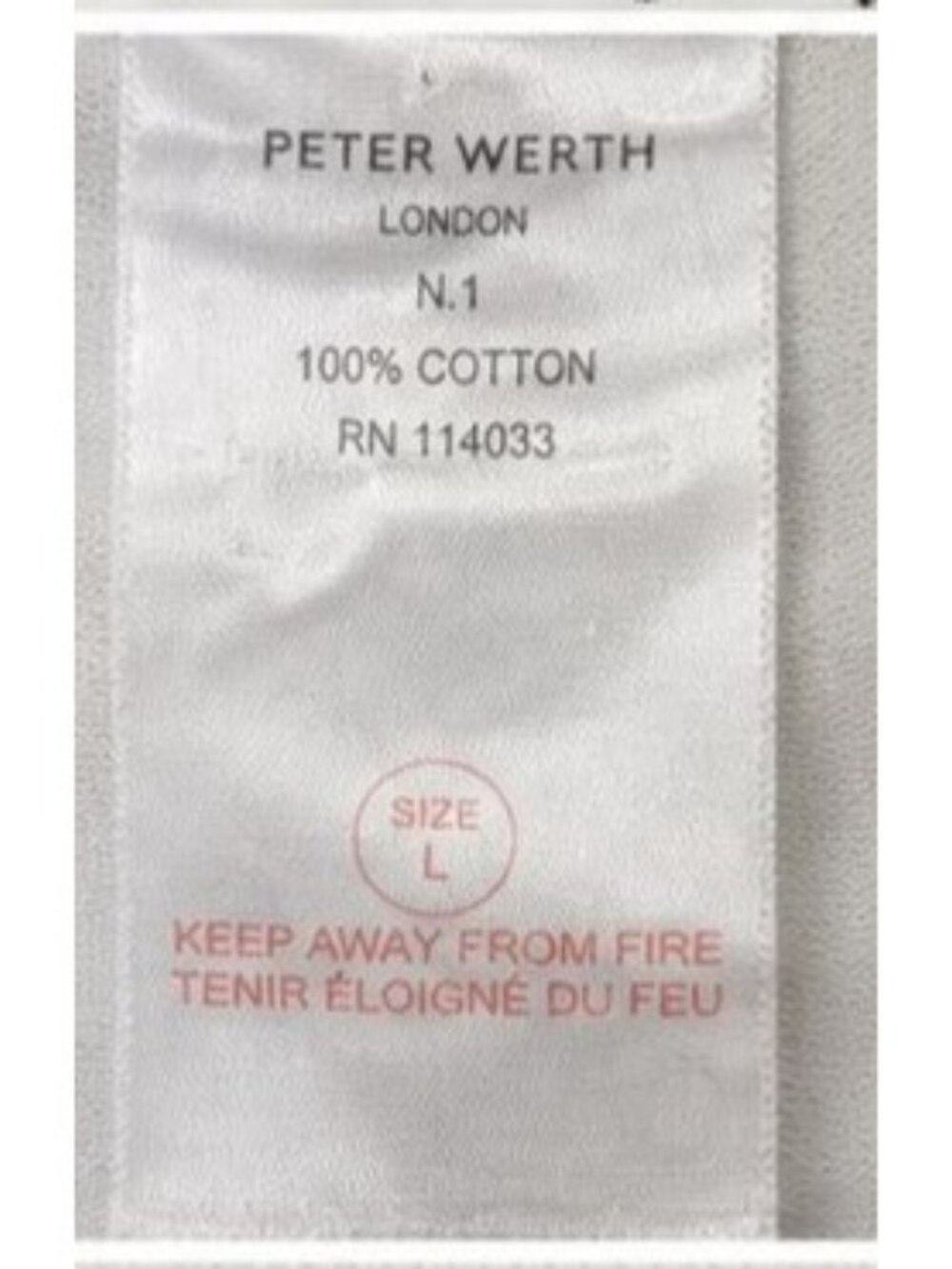 Peter Werth London Men’s White Polo Shirt Bee Pattern Embroidered Size L - Picture 5 of 6